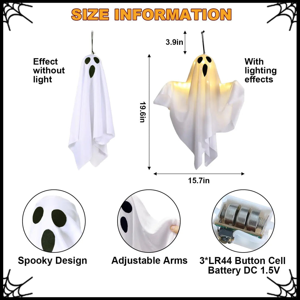 Hanging Ghosts Light Up Warm LED