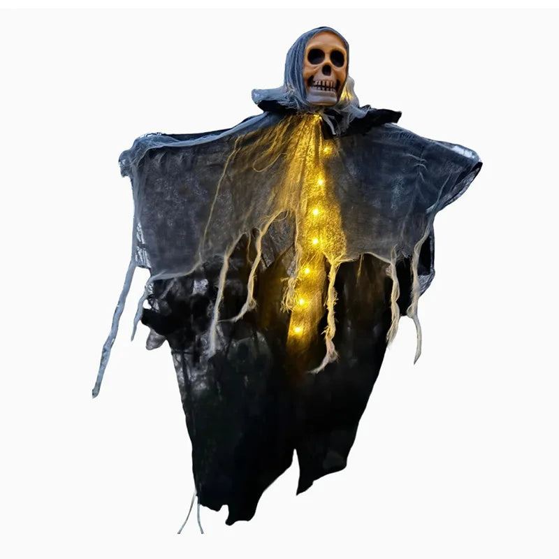 Glowing Skull Skeleton Gauze Hanging Ghost