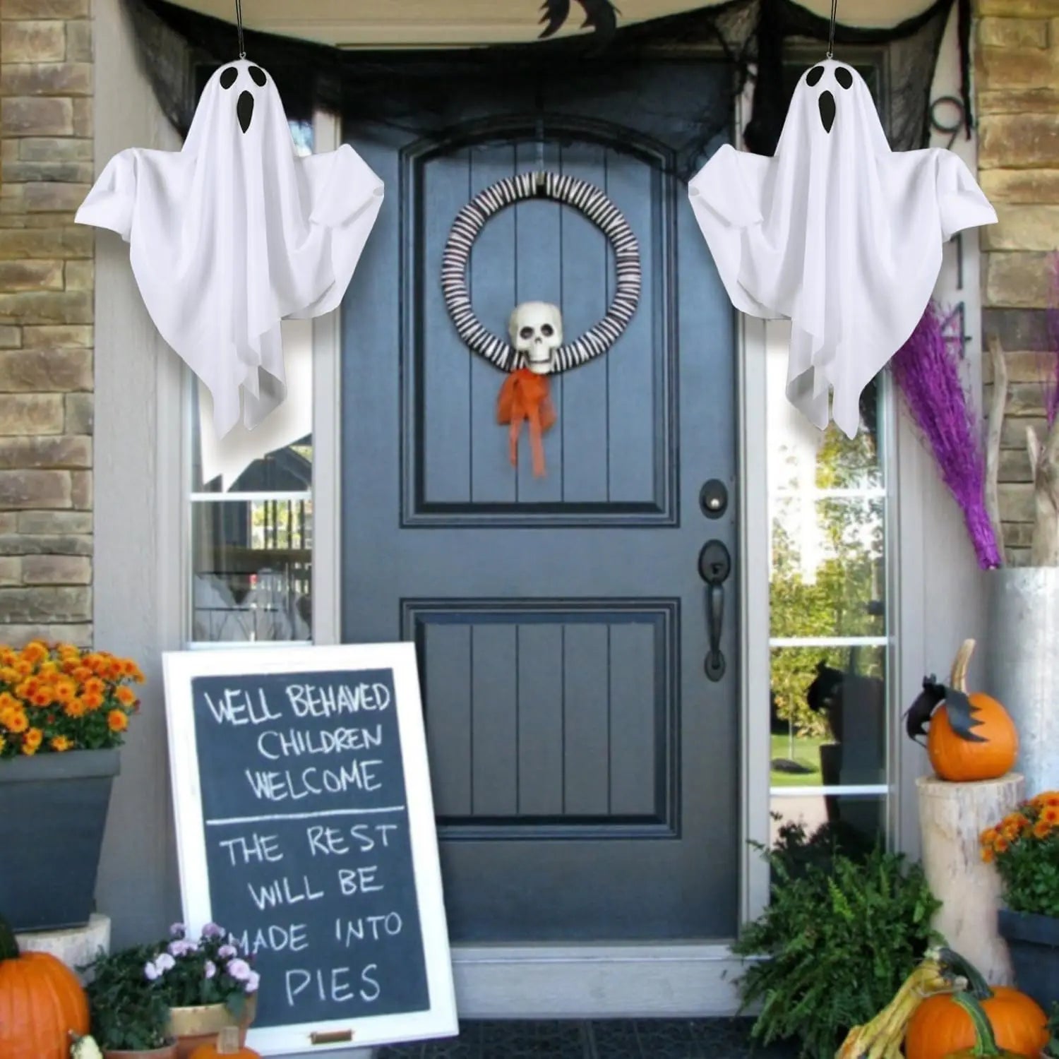 Hanging Ghosts Light Up Warm LED