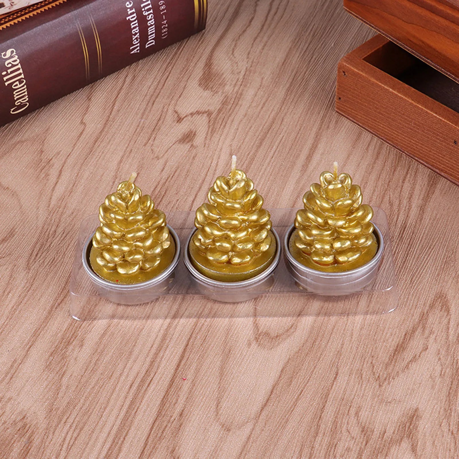 Christmas Tree Scented Candle Handmade Santa Claus