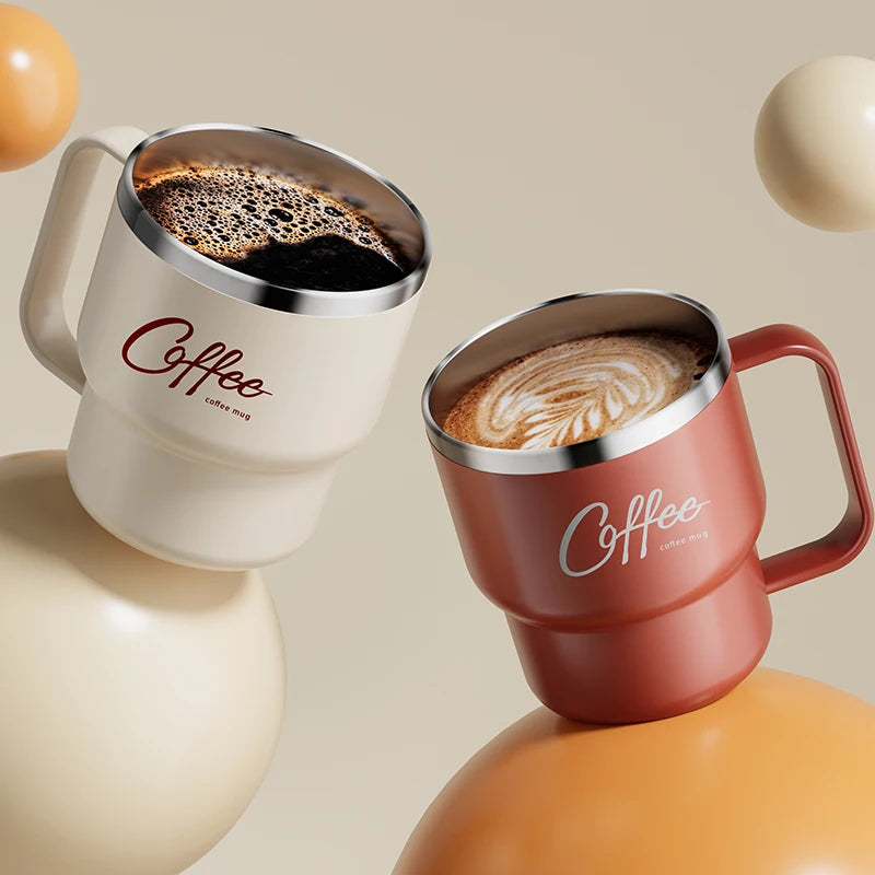 Double Layer Coffee Mug Stainless Steel