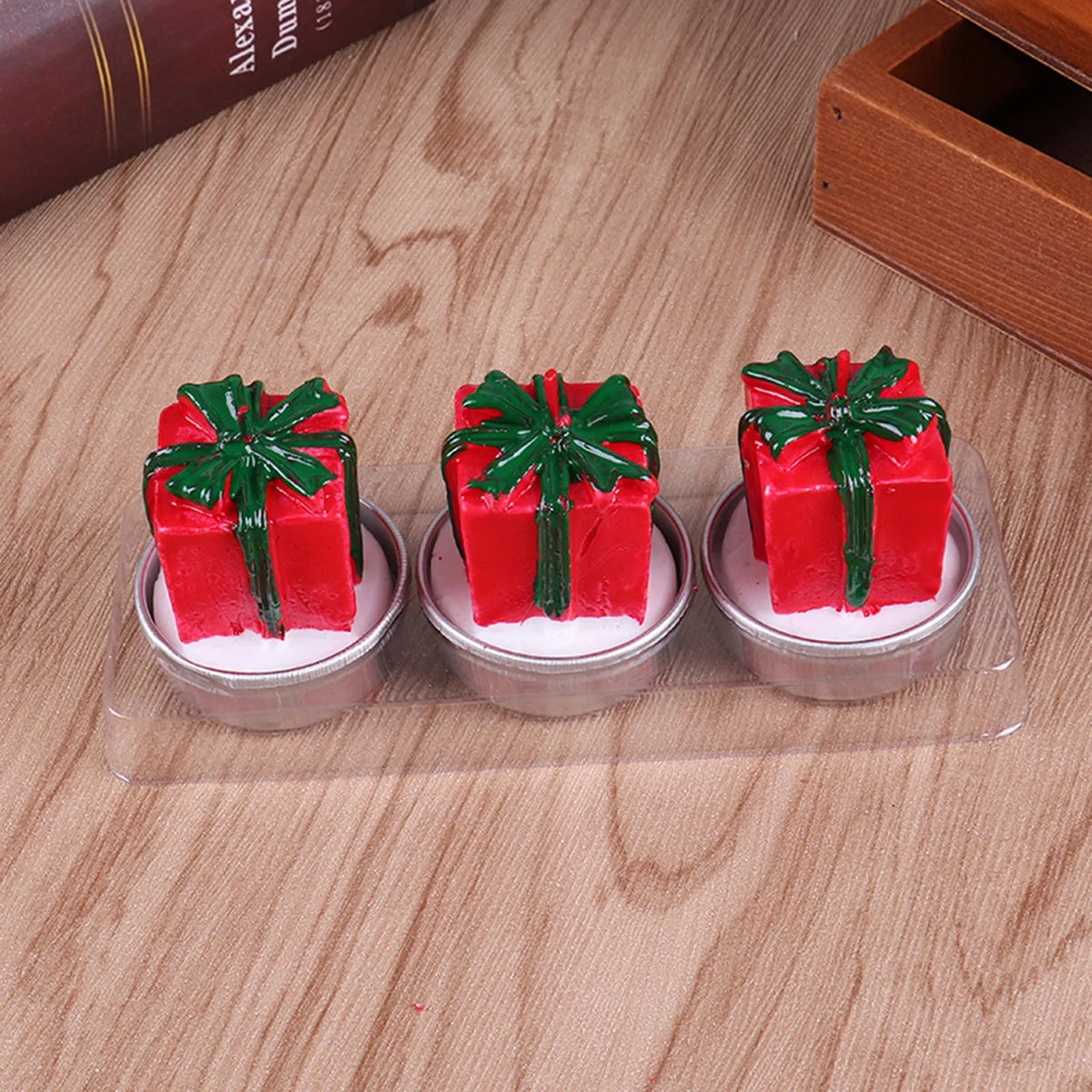 Christmas Tree Scented Candle Handmade Santa Claus